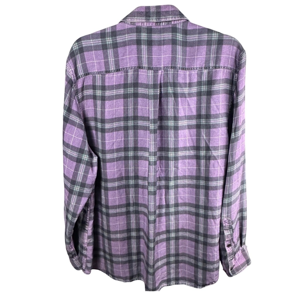 Nat Nast Luxury Originals Mens 100% Silk Purple Plaid Button Down Shirt Lg - Picture 3 of 10
